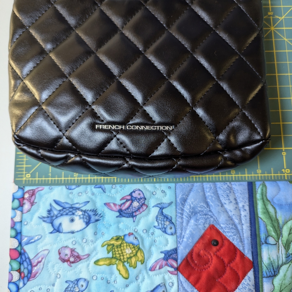 French Connection Black Quilted Shoulder Bag - Picture 6 of 9